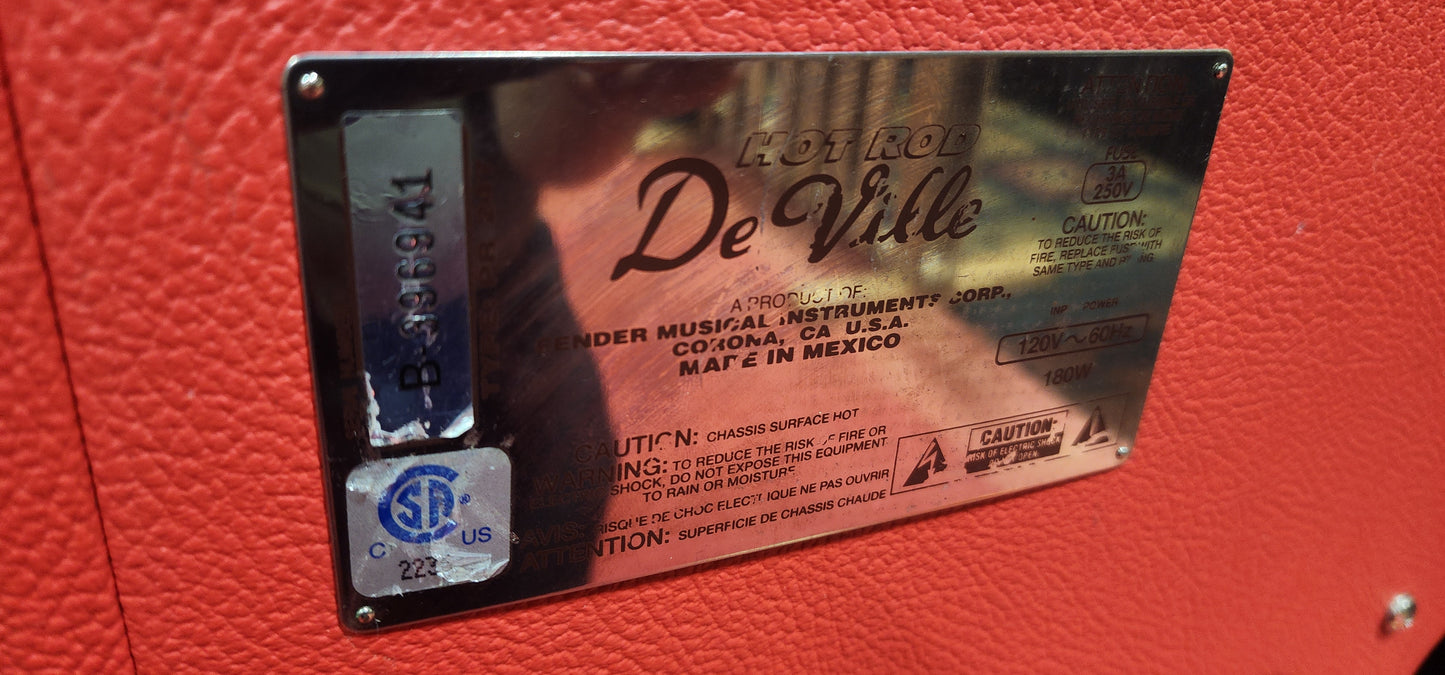 Fender - 2x12 Combo - Hot Rod DeVille Fiesta Red -Texas Red Limited Edition - Custom Upgrade