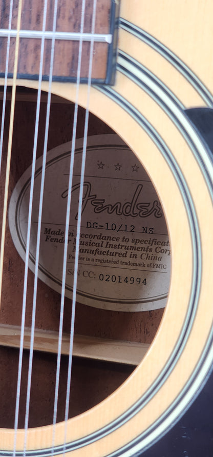 Fender - 12 string acoustic -  DG-10/12 NS - Natural