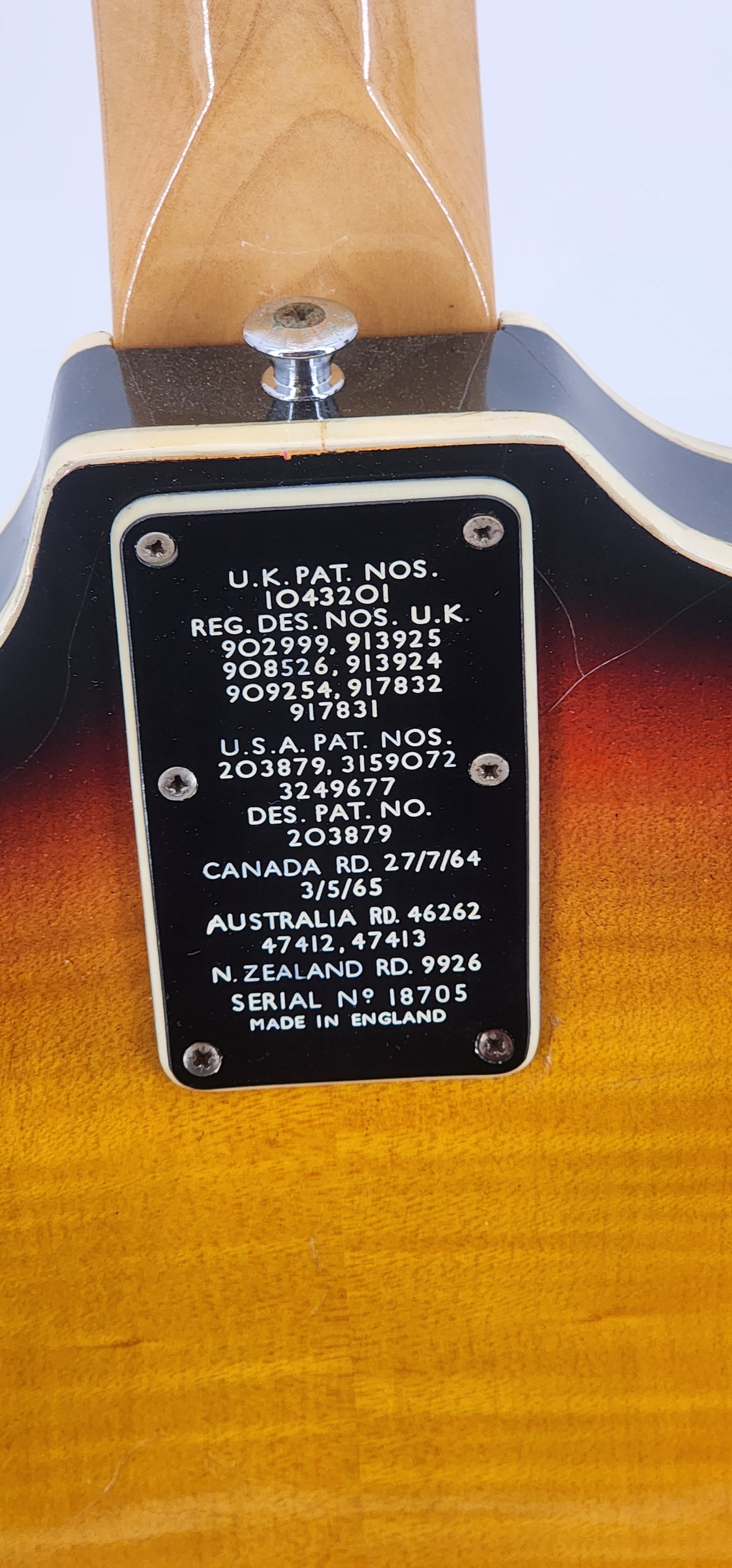 Burns Baldwin - Vibraslim - Bass Circa - 1964 - Sunburst