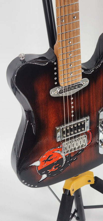 Moxy Guitar Evil Face Tele Custom