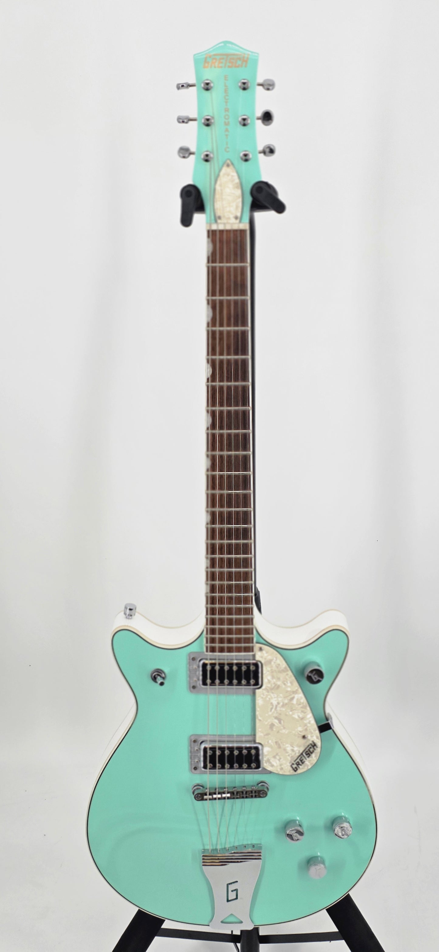 Gretsch - G5448 - Two Tone Electromatic Double - 2022 - Jet Surf Green