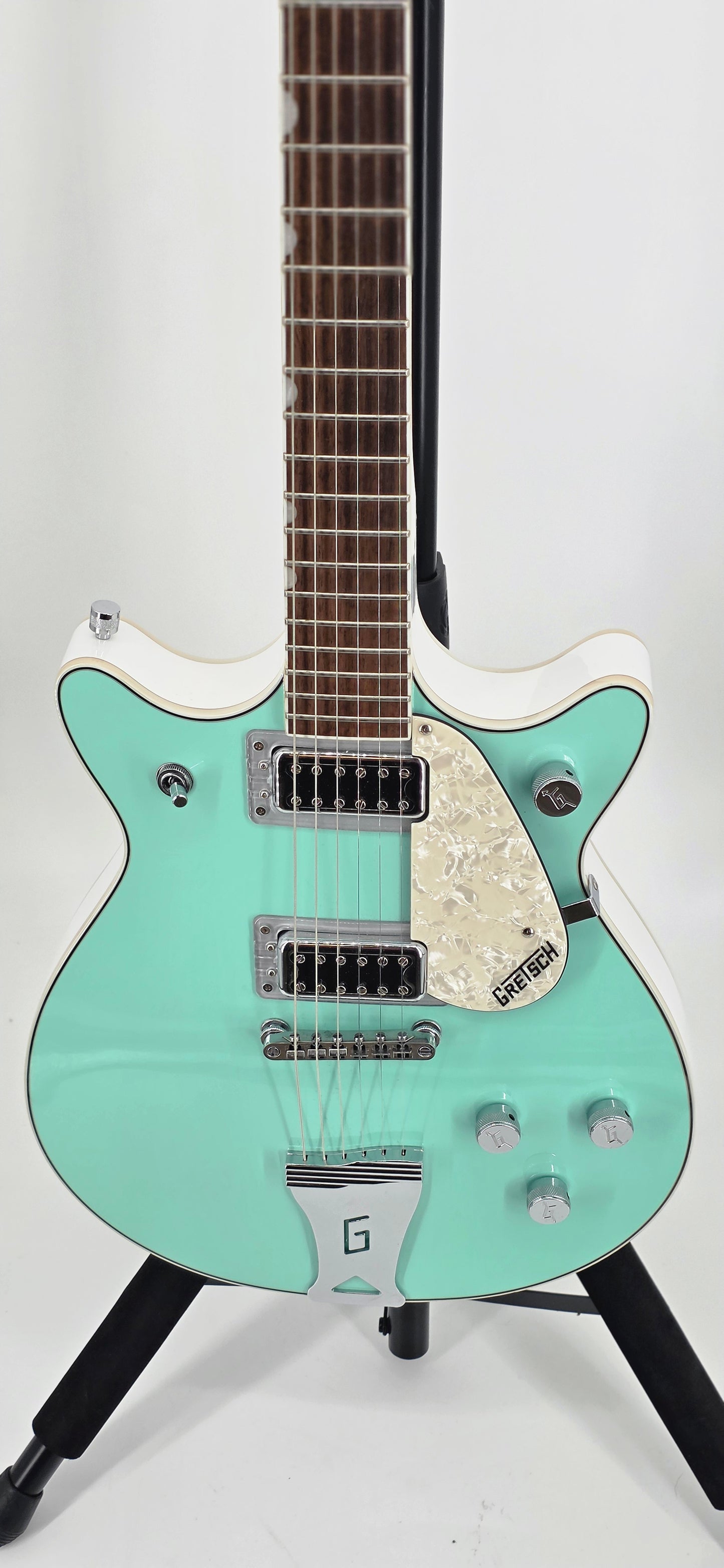 Gretsch - G5448 - Two Tone Electromatic Double - 2022 - Jet Surf Green