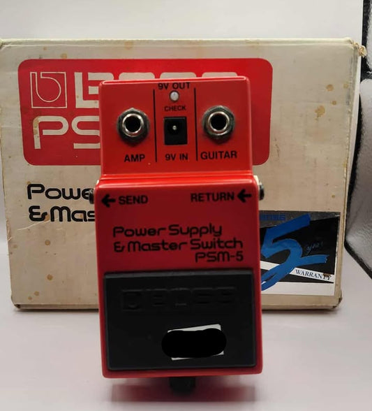 Boss PSM-5 Power Supply & Master Switch (Red Label) 1988