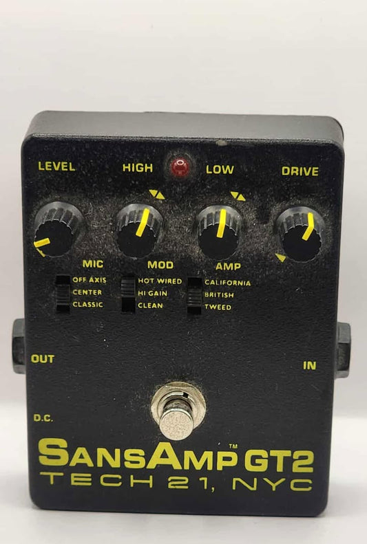 Tech 21 SansAmp GT2 Tube Amp Emulator Pedal