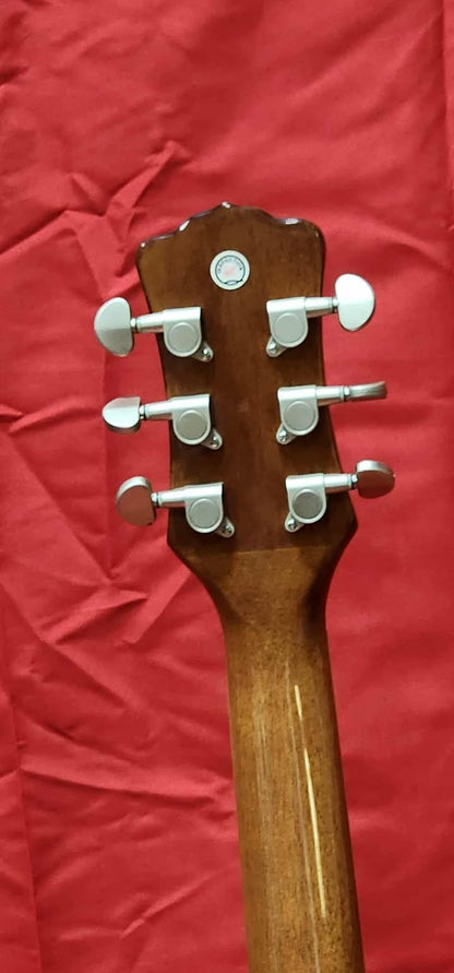 Luna Flora Rose Gloss Natural Quilted Maple- Acoustic Electric Guitar