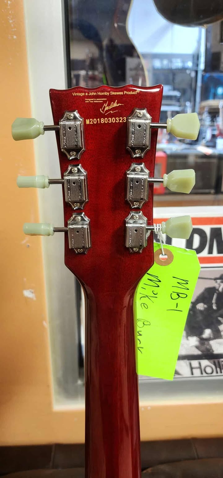 Vintage VSA500 ReIssued Semi Acoustic Guitar - Cherry Red