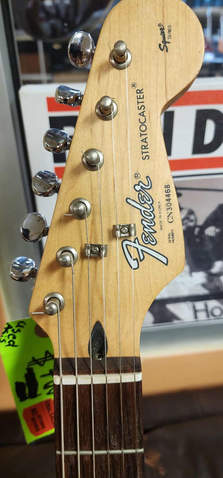 Fender Squire Series Stratocaster - 93' - Made In Korea - (Custom EMG) - Black