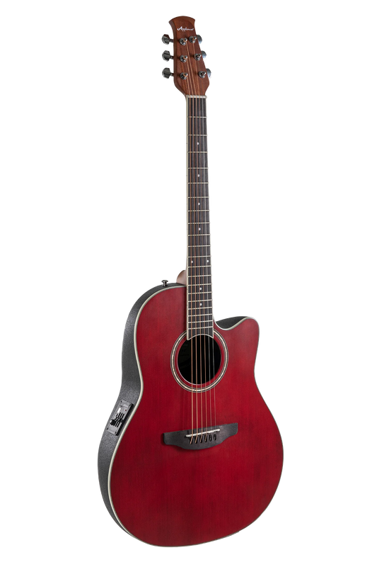 Applause E-Acoustic Guitar AB24II CS Mid Cutaway - AB24-25 - Ruby Red Satin (NEW)