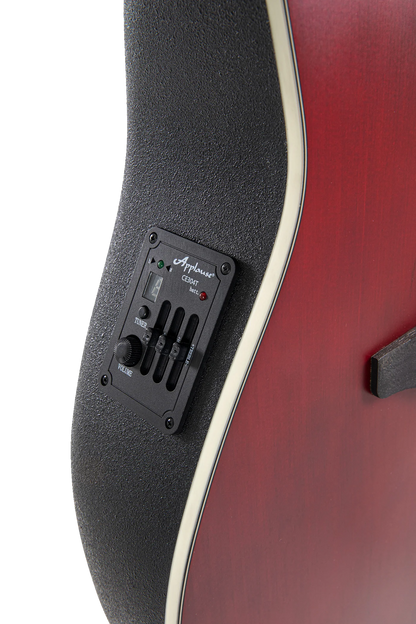 Applause E-Acoustic Guitar AB24II CS Mid Cutaway - AB24-25 - Ruby Red Satin (NEW)