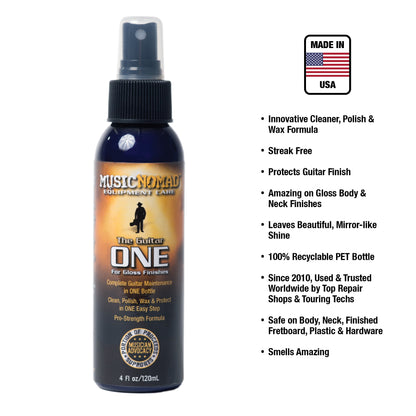 MusicNomad The Guitar ONE – All in 1 Cleaner, Polish, Wax for Gloss Finishes