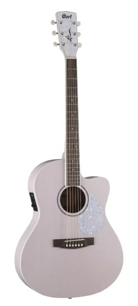 Cort - Jade Classic Pop- Series Acoustic Electric Cutaway Guitar -Pastel Pink Open Pore (NEW)