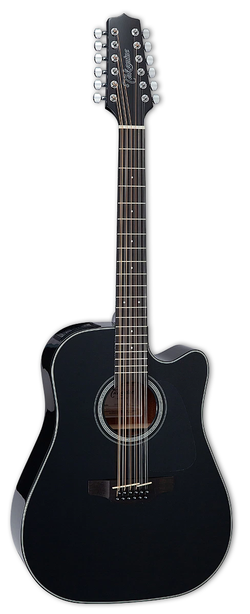 Takamine 12 string- G30 Series - GD30CE-12 BLK - Gloss Black (NEW)