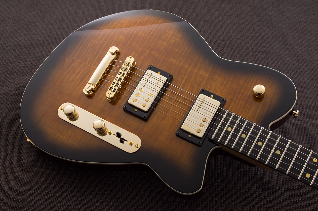 Reverend - Bolt-On Series - Charger RA FM Finishes - 2024 -Transparent Coffee Burst Flame Maple (NEW)