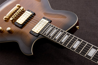 Reverend - Set-Neck Series - Roundhouse RA FM - 2024 - Transparent Coffee Burst Flame Maple (NEW)