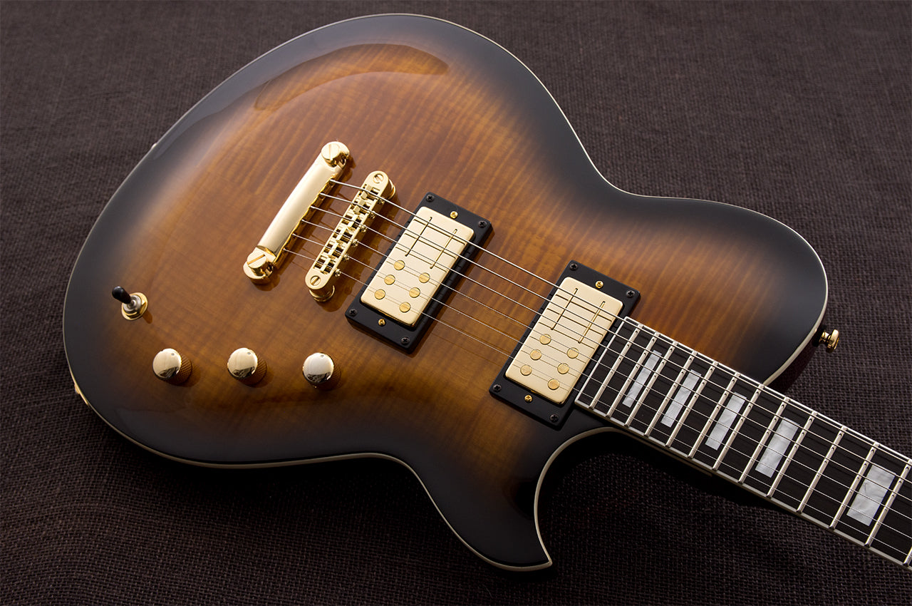 Reverend - Set-Neck Series - Roundhouse RA FM - 2024 - Transparent Coffee Burst Flame Maple (NEW)