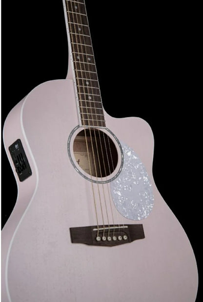 Cort - Jade Classic Pop- Series Acoustic Electric Cutaway Guitar -Pastel Pink Open Pore (NEW)